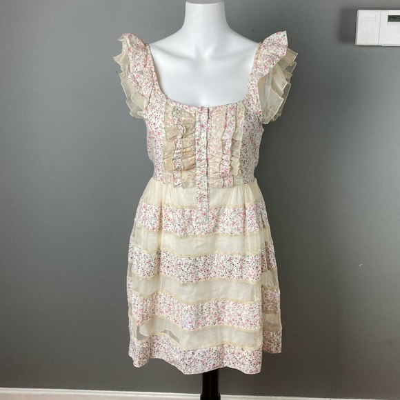 To Love Kuvaa Dress milkmaid fairy prairie apron small / extra small - Picture 1 of 14